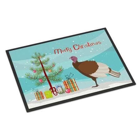 Carolines Treasures Bourbon Red Turkey Hen Christmas Indoor or Outdoor Mat - 24 x 36 in. BB9349JMAT
